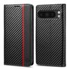 Luxury Carbon Fibre Leather Case For Google Pixel 9 10pro XL Wallet Card Solt Flip Magnetic Cover For Pixel 9 8 7 6 Pro 9A 8A 7A