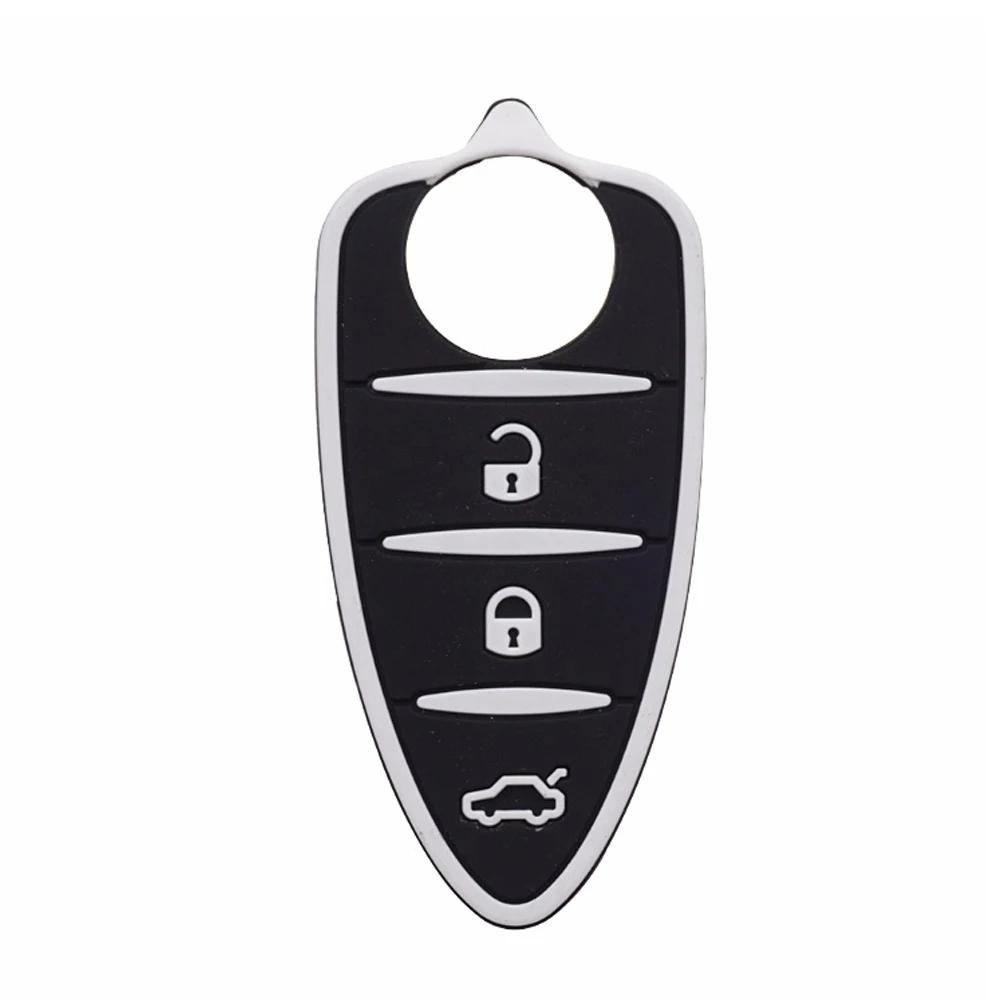 

Car Key Pad for Alfa Romeo 156 159 mito giulietta gt 4c Rubber 3 Buttons Remote Key Shell Car Accessories For Girls чёрный
