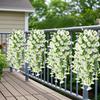 3 Artificial White Trumpet Flowers | Lifelike Hanging Flowers for Outdoor Faux Floral Arrangements | Suitable for Garden Decorations
