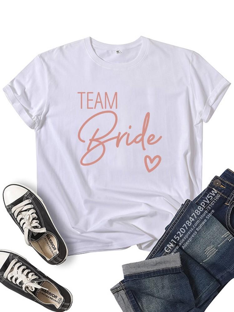 Hen Party Bachelorette Party White Grey Girl Wedding Female Tops Tees Women Team Bride Bride Squad T-shirts Aesthetic Clothes