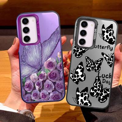 Butterfly Pattern Print Phone Cases for Samsung Galaxy S22 S23 S24 S25 Plus Ultra S21 S20 FE Bumpe Shockproof Back Cover Shell