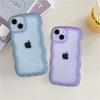 Ins Suitable for Apple 13 Mobile Phone Case Wave Edge IPhone 15 Simple Color Transparent Soft Shell XR Drop Protection Case