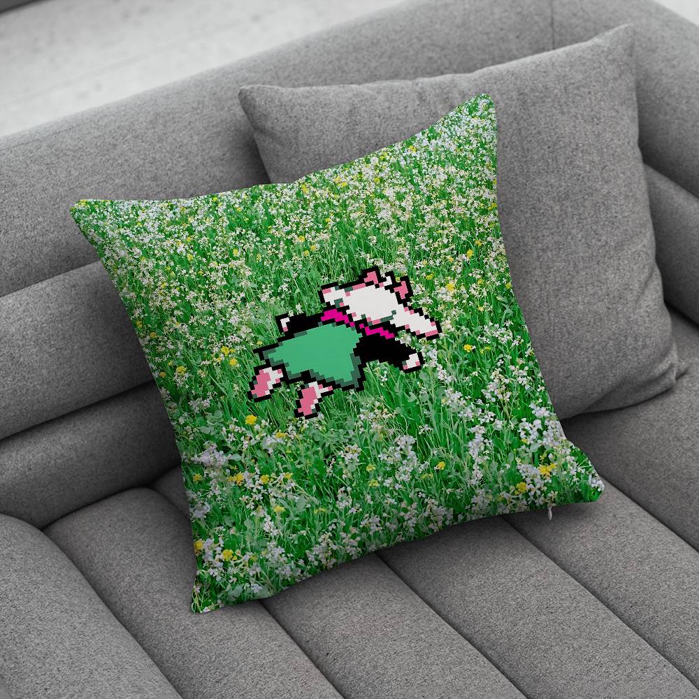 DDeltarune Ralsei Pillow Case Pillowcase Home Sofa Cushions Car Cushions Pillowcover Office Pillowshell Pillow
