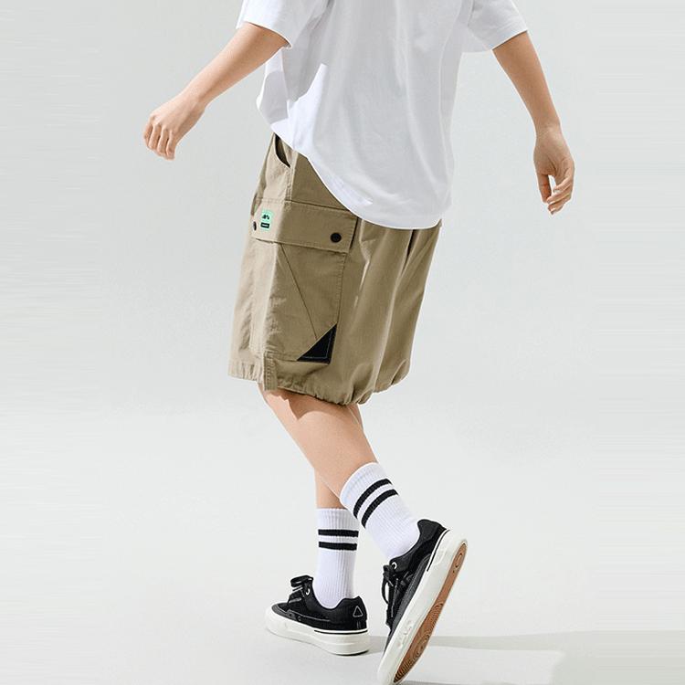 Anta Pure Color Casual Loose Five-Point Shorts Men Bottoms Khaki 172228502-1