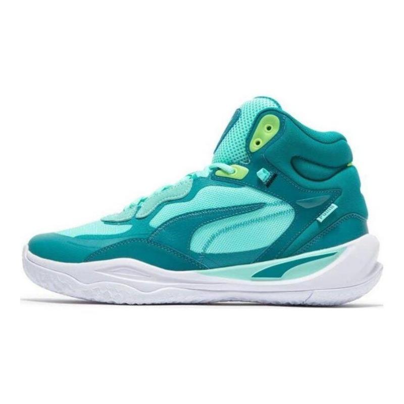 PUMA Playmaker Pro Mid Men Stylish Cushioned High Basketball Shoes Mint Green 377902-03 40.5