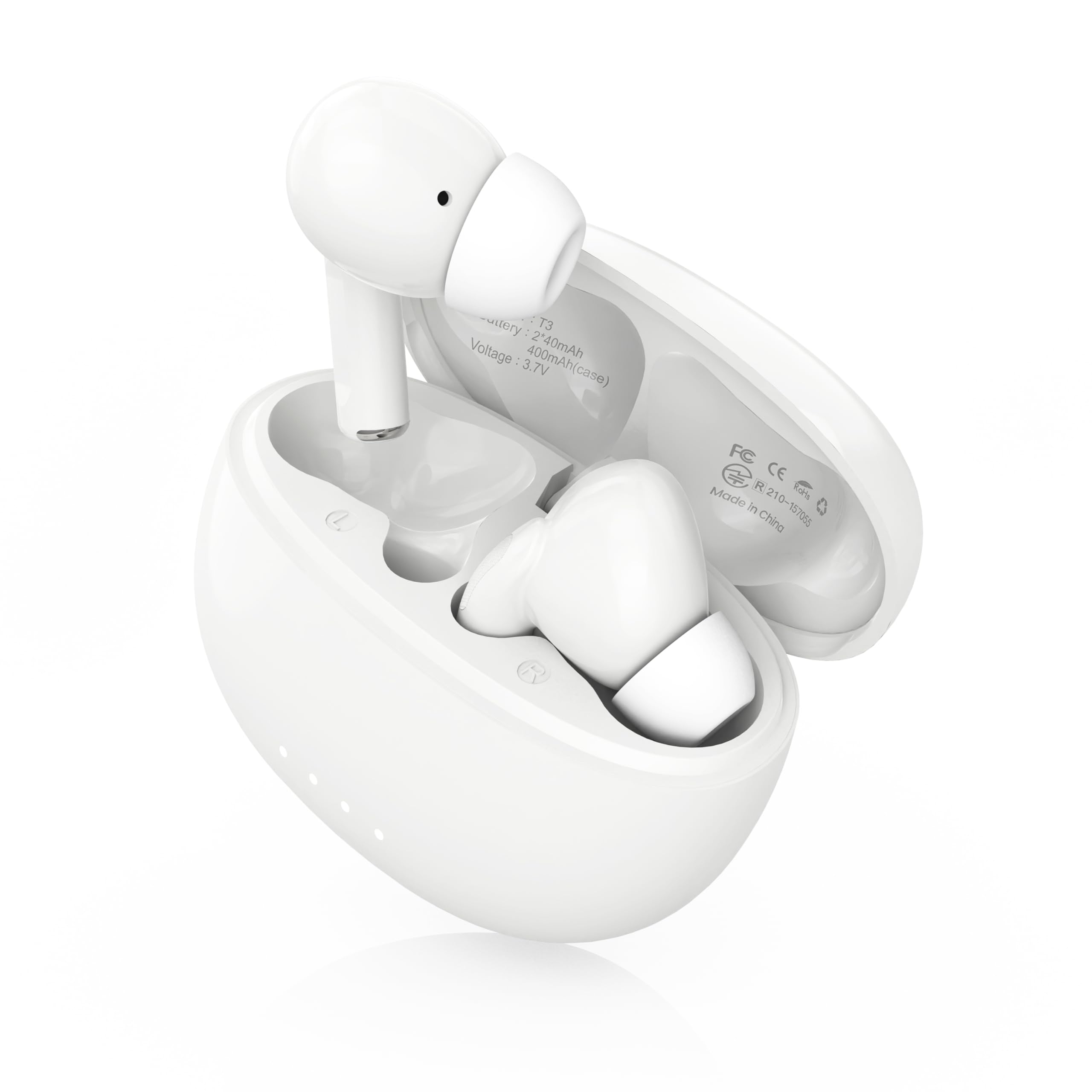 

Immersive Sound Bluetooth Wireless Earbuds with Auto Touch Sound ENC Noise Sound Leakage Low LED Fast Long IPX7 Perfect for and Gaming Quality 6.0 белый