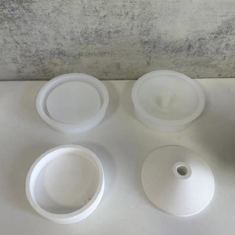 Handmade Candle Holder Molds Concrete Cement Plaster Molds Outdoor Garden Candlestick Silicone Molds Table Decorations
