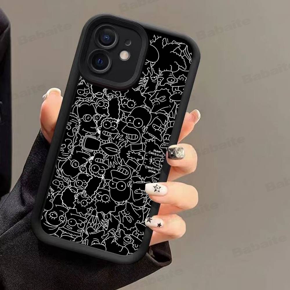 Funny Cartoon S-Simpsons For IPhone 17 16 15 14 13 12 11 Pro Max Plus Phone Case Covers