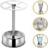 Stainless Steel Toothbrush Holder, Makeup Brush Organizer with 6 Slots, Wall Mounted Bathroom Storage for Electric Toothbrush