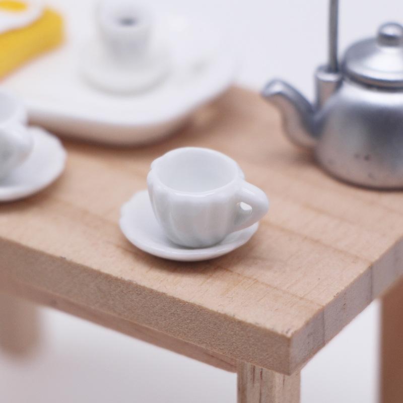 1:12 Dishes Ceramic Plate Tableware Dolls House Furniture Miniatures Kitchen Toy Best Gifts For Dollhouse Accessories