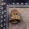 Lucky Brass Handicraft Lion Head Bell Key Car Button Wind Bell Sect Bronze Bell Creative Gift Fengshui Home Pendant