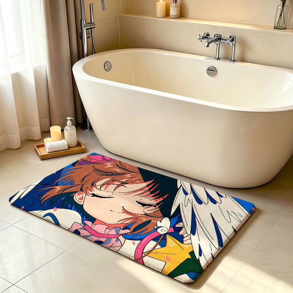 Anime-C-cardcaptor-Sakura-S Kawaii Carpet Bathroom Anti-slip Mat Door Mat Home Decoration Mat Entrance DoorMat Scratch-resistant