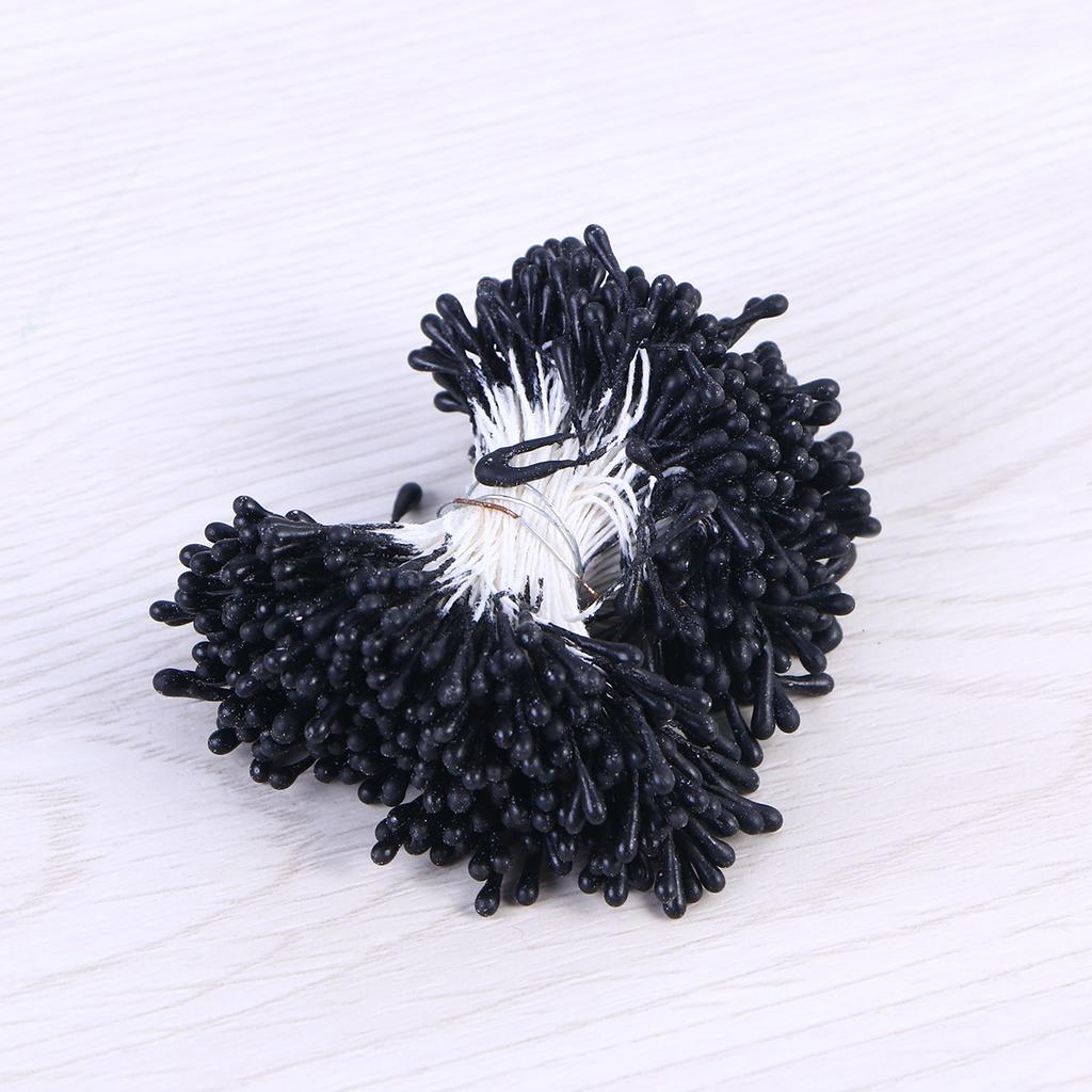400Pcs Artificial Pearl Floral Stamens Double-Ended Vivid Realistic Stamens for Flower Making Craft Projects Decorations
