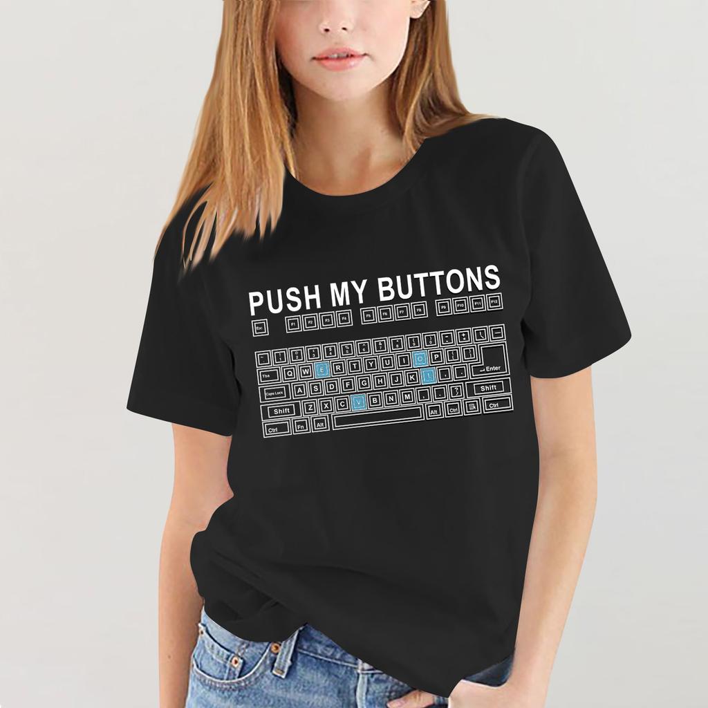 Women Girls Plus Size Print Tees Shirt Short Sleeve T Shirt Blouse Tops