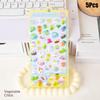 5Pcs Cute Cartoon Animals Stickers 3D Relief Stickers Scrapbooking Diy Diary Cup Decoration Journaling Stationery Sticker