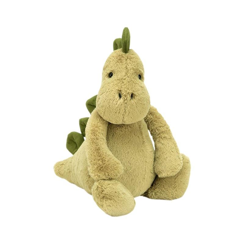 JC Shy Green Dinosaur Series Plush Stuffed Doll Cute Dinosaur Soft Cartoon Chidren Trendy Toy Girl Bag Charm Festive Fun Gifts