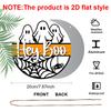 2D Flat, 1pc Round Aluminum Hanging Sign, Ghost Spider Web with "Hey Boo" Word Design, Suitable for Halloween & Christmas Wall Decor, Multi-Holiday