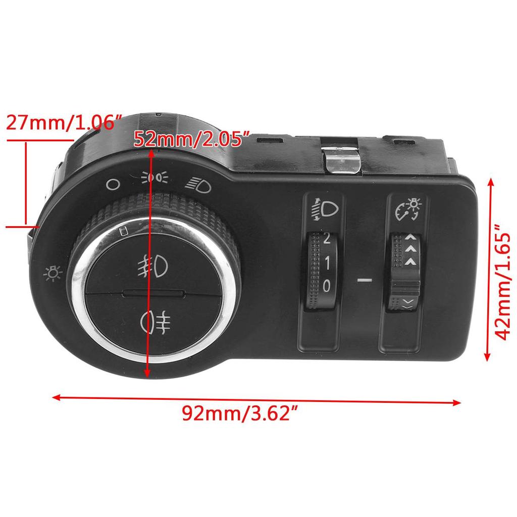 Car Fog Lamp Headlight Switch Button With AUTO For Chevrolet Cruze GM13268707 / 13301749 / 13301752