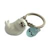Night Visible Sea Lions Key Ring Cartoon Animal Designs Resin Keychain Accessory Plastic Resin Key Holder
