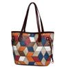 2pcs Geometric Pattern Tote Bag Set, Fashion Shoulder Bag, Women's Large Handbag With Clutch Coin Purse