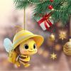 Adorable Acrylic Bee Festival Car Hanging Decoration For Unique Interior Charm