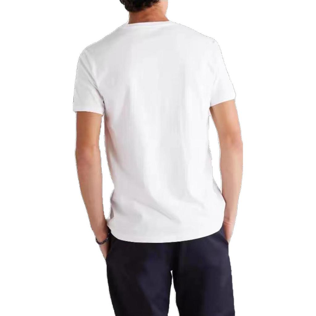 Polo Ralph Lauren Buchstabenlogo Bedrucktes Rundhals Casual Kurzarm T-Shirt Herren Tops Weiß 710803496-002