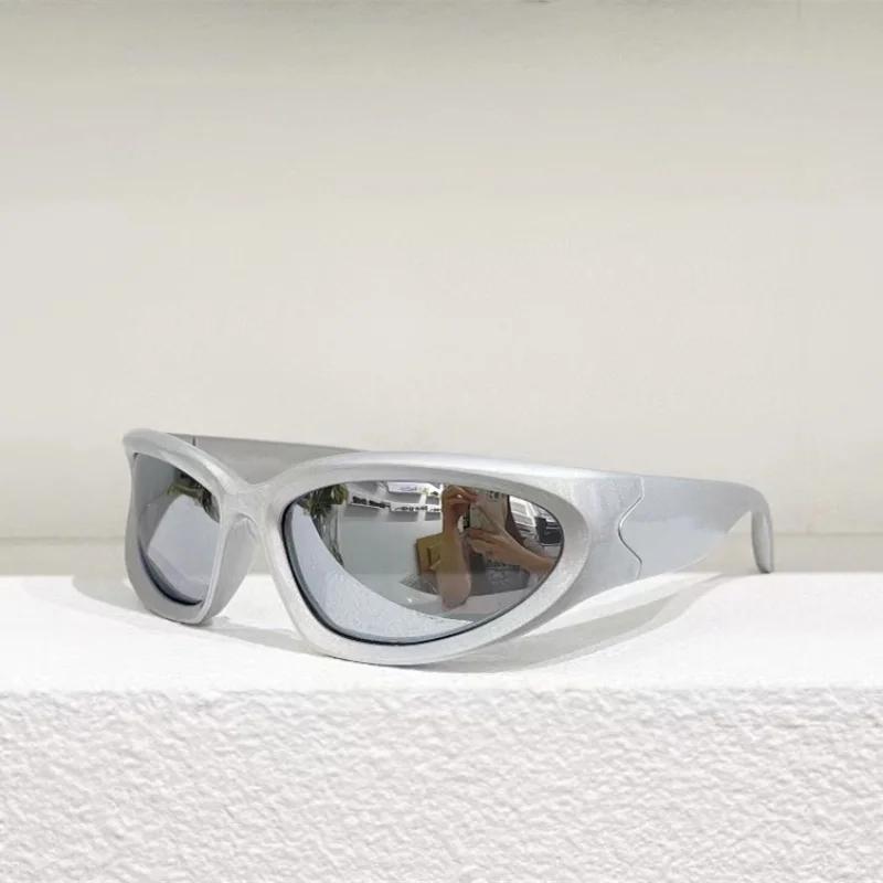 New Y2K Sports Punk Sunglasses Women Men Square Goggle Luxury Brand Sun Glasses UV400 Colorful Mirror Fashion Eyewear