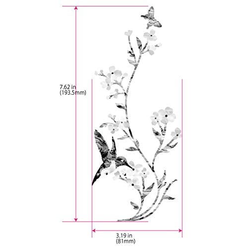 Jockomo Pegatinas de Incrustación de Flores, Colibríes y Mariposas para Guitarra y Bajo, Multicolor