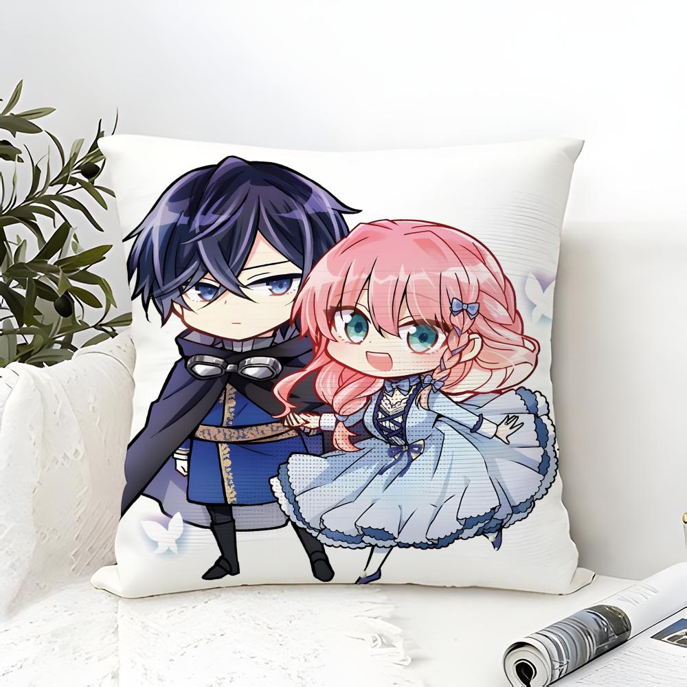 Pillow Case Cotton Linen Fabric Square Zipper Pillowcase Home Decorative Living Room Comic Light Novel 7-7Th Time Loop 1
