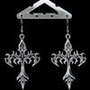 Gothic Flame Crosses Dangle Earrings Punk Rock Earrings Hip Hop Jewelry Alloy Texture Suitable for Women Men Present