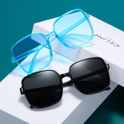 Brillen Herren Quadratischer Rahmen Koreanisch Großer Rahmen UV-beständig Damen Farbverlauf Sonnenbrille Accessoires
