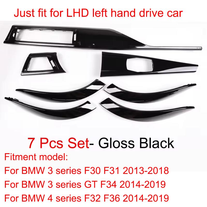 3 4 Series 3GT F30 F31 F32 F34 F36 BMW Replacement Car Interior Trims Dashboard Door Cover 7-piece set