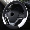 100% DERMAY Brand Leather Steering Wheel Cover Non-slip for Renault Megane 2 II MK2 2002-2009 Car Styling Auto Accessories