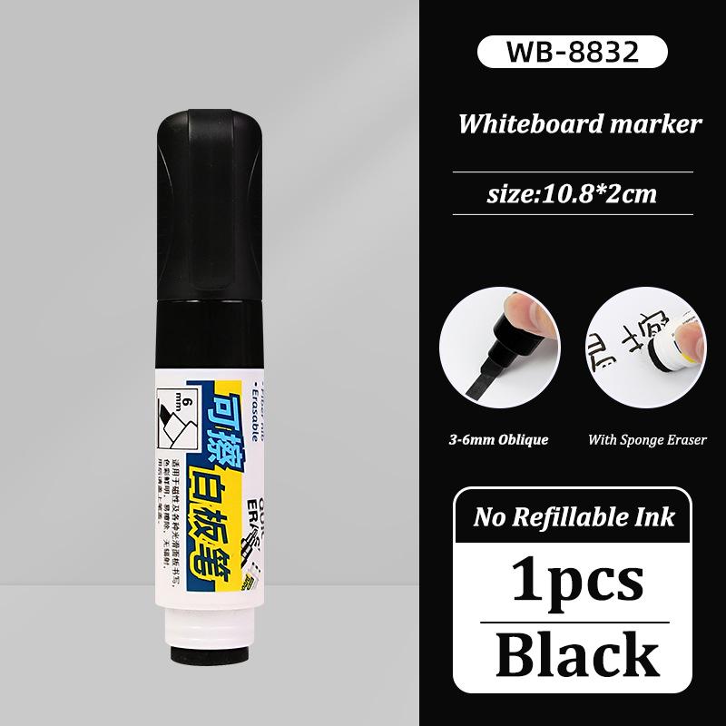 4color Whiteboard Marker With Sponge Eraser,3-6mm Oblique Tib,Safety,Non-Toxic,Office Meeting,Educational Supplies