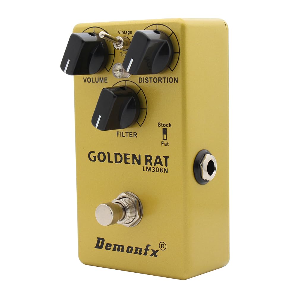 Demonfx GOLDEN Distortion Guitar Effector RAT/Distortion