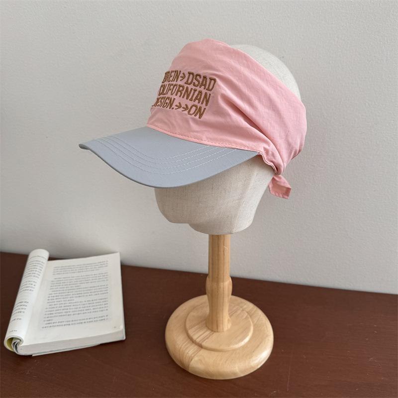 Niche street trendy brand quick-drying headscarf strap sunshade cap women's outdoor camping sun protection hip-hop hat