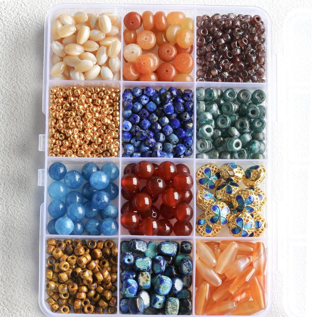 [Dunhuang] Imported Antique Rice Beads, Natural Stone Agate Beaded Bracelets, Necklaces, Beads Diy Accessories Materials