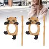 2pcs Handmade Wooden Brooch Carved Style Shawl Pin Cute Wooden Pin  For Cardigan