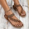 Übergröße Schuhe Damen Sommer Mode Damen Bequeme Strass Runde Zehenpartie Plateau Sandalen
