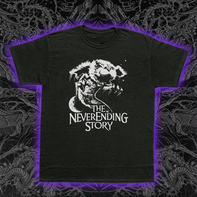 Den Uendelige Historie T-shirt Fantasia Falkor Retro Fantasy Film T-shirt Unisex Skjorte