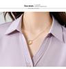 Women's Pink Long-Sleeve Shirt - Professional, Elegant, Perfect for Teacher Interviews, Mature Style, Ideal for Spring/Autumn.