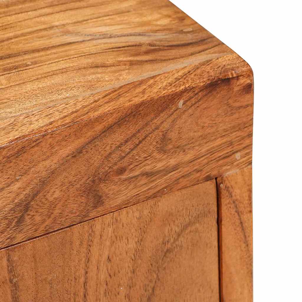 Nightstand Brown 35 X 33 X 48 Cm Solid Acacia Wood
