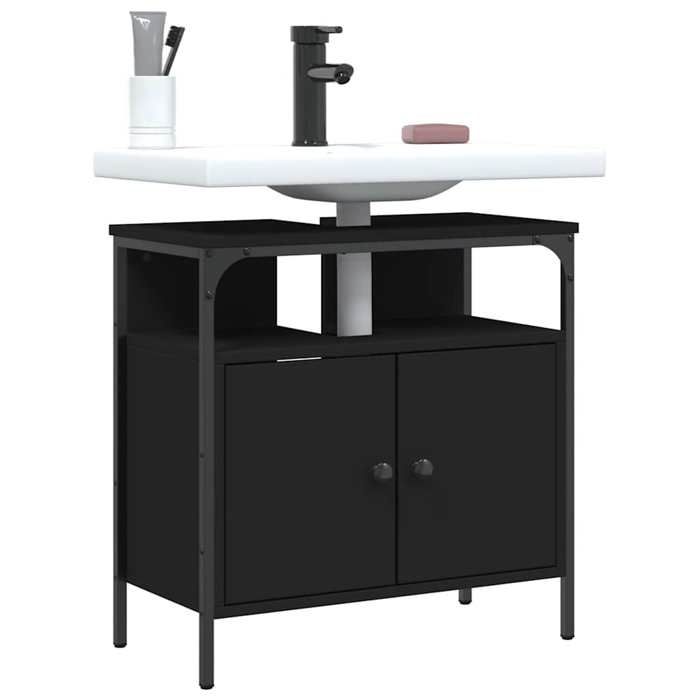 VidaXL Armoire Lavabo de Salle de Bain, Placard sous Vasque avec Porte, Meuble de Rangement, Organisateur de Toilette 842436