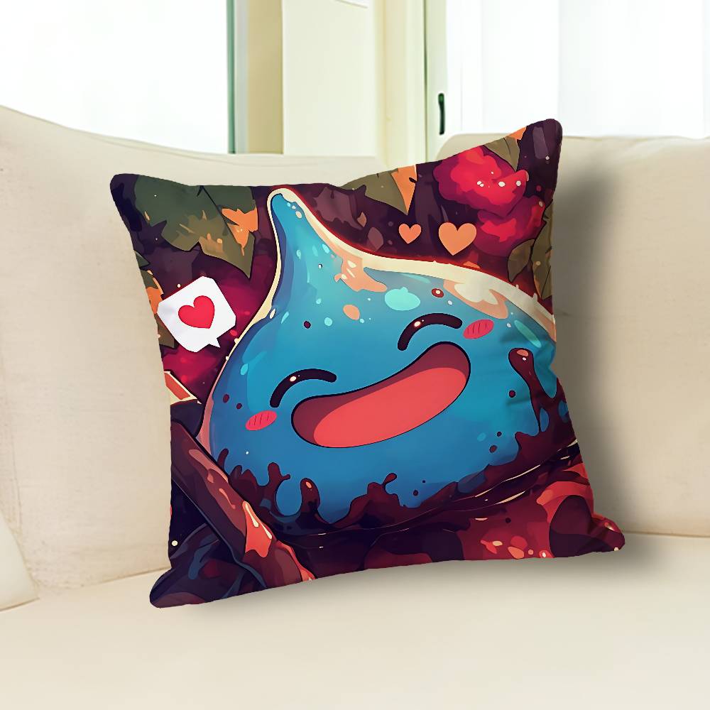 D-Dragon Q-Quest Slime Game Anime Celebrity Merchandise All-Match Printed Pillow Case Sofa Car Office Room Decoration Protector