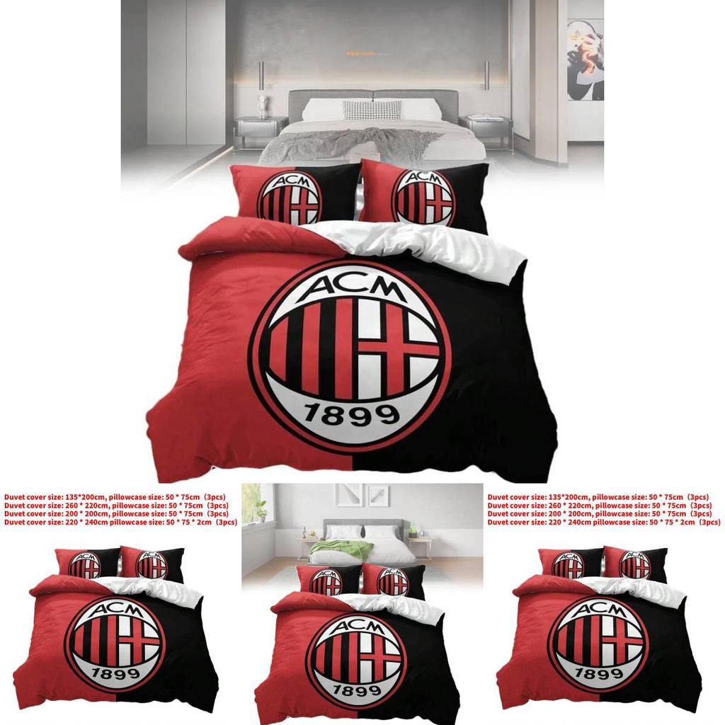 Team Logo 3piece Bed Linen With Durable Polyester And Active Print For Home Comfort