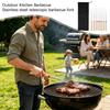 Stainless Steel Telescopic Barbecue Forks Set with Wooden Handles U Shaped Skewers for Outdoor Grilling Roasting Marshmallows Hot Dogs Camping BBQ