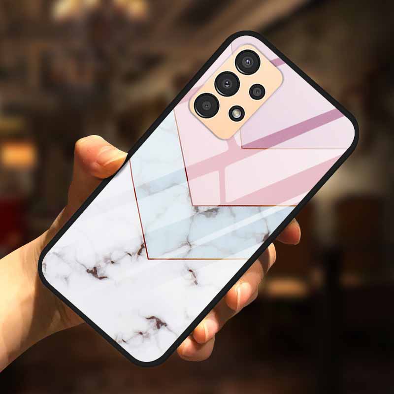 For Samsung A13 Case A23 A52 A72 4G M52 A52S 5G Luxury Tempered Glass Hard Back Cover for Samsung Galaxy A13 4G Phone Cases Capa