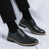 High end Brand Men's Shoes Formal Lace Sharp Smooth Casual Fashion Classic Elegant Business Leather Shoes