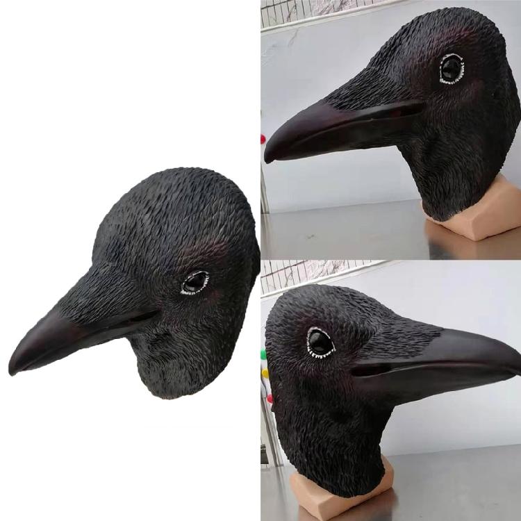 Halloween Full Head Bird Mask Animal Crow Mask for Women Man Masquerade Party Cosplay Party, Halloween Bird Latex Mask