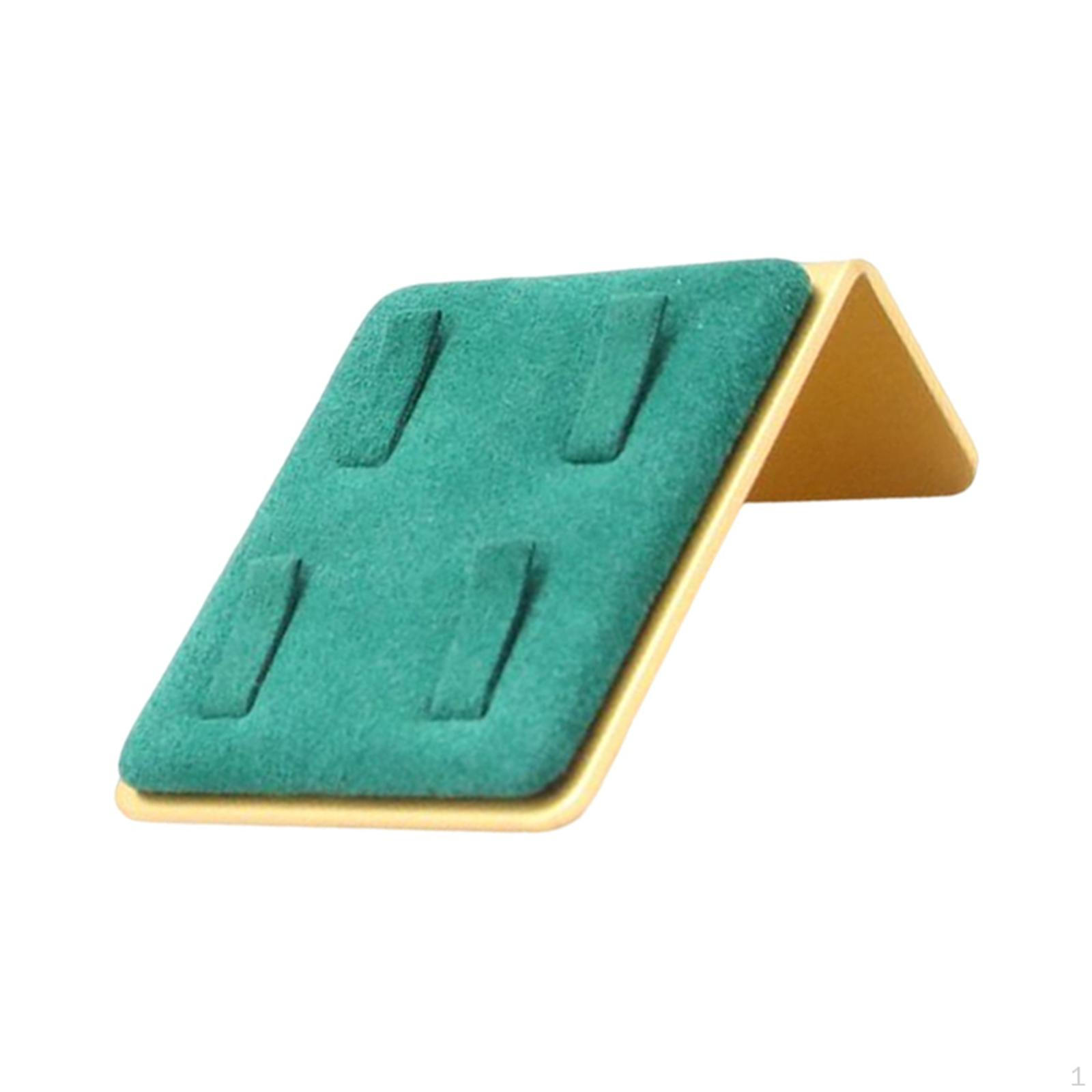 

Jewelry Holder Display Rack Earring Storage Slots for Counter Shops Personal Dresser Retail зелений